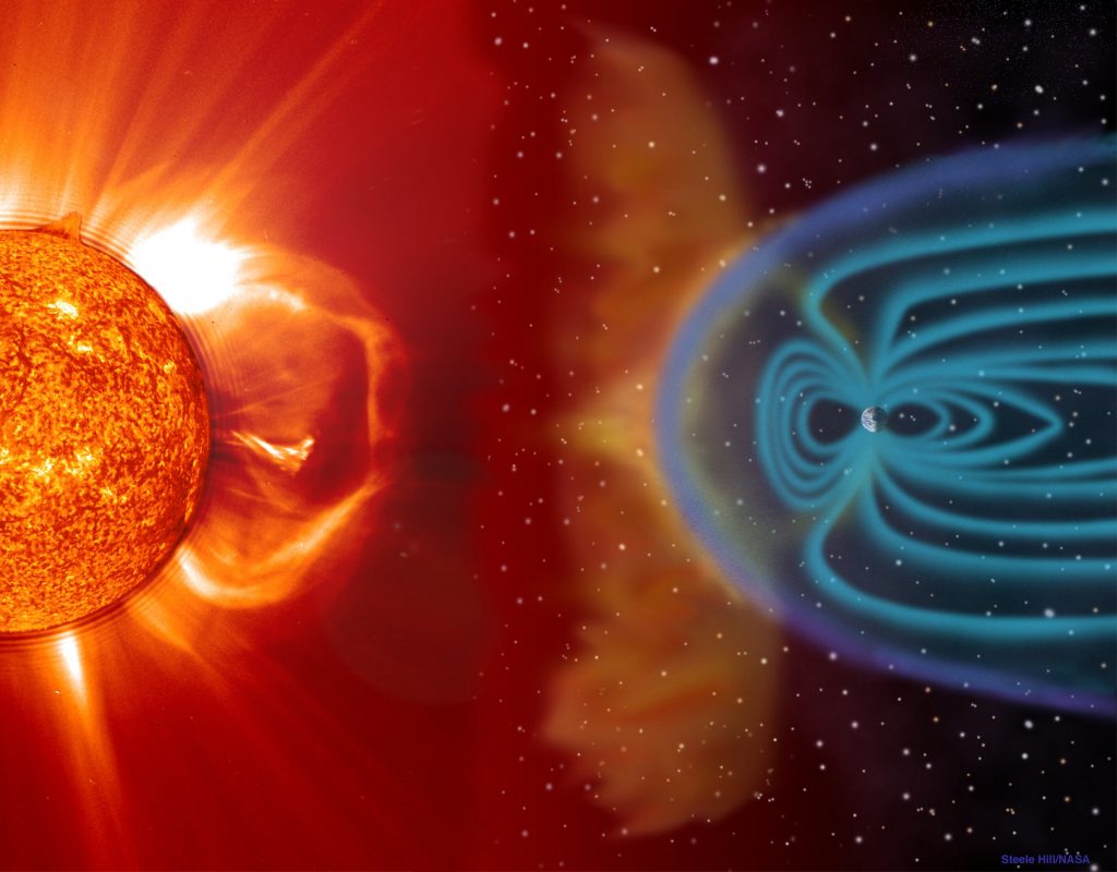 Earth's magnetic field protect against cosmic rays